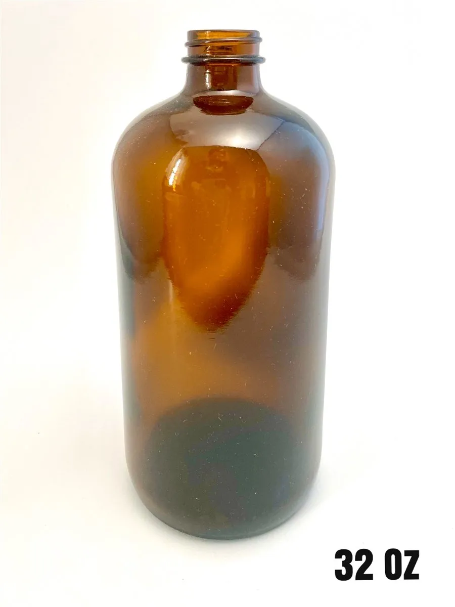 Amber Glass Bottles / No Caps