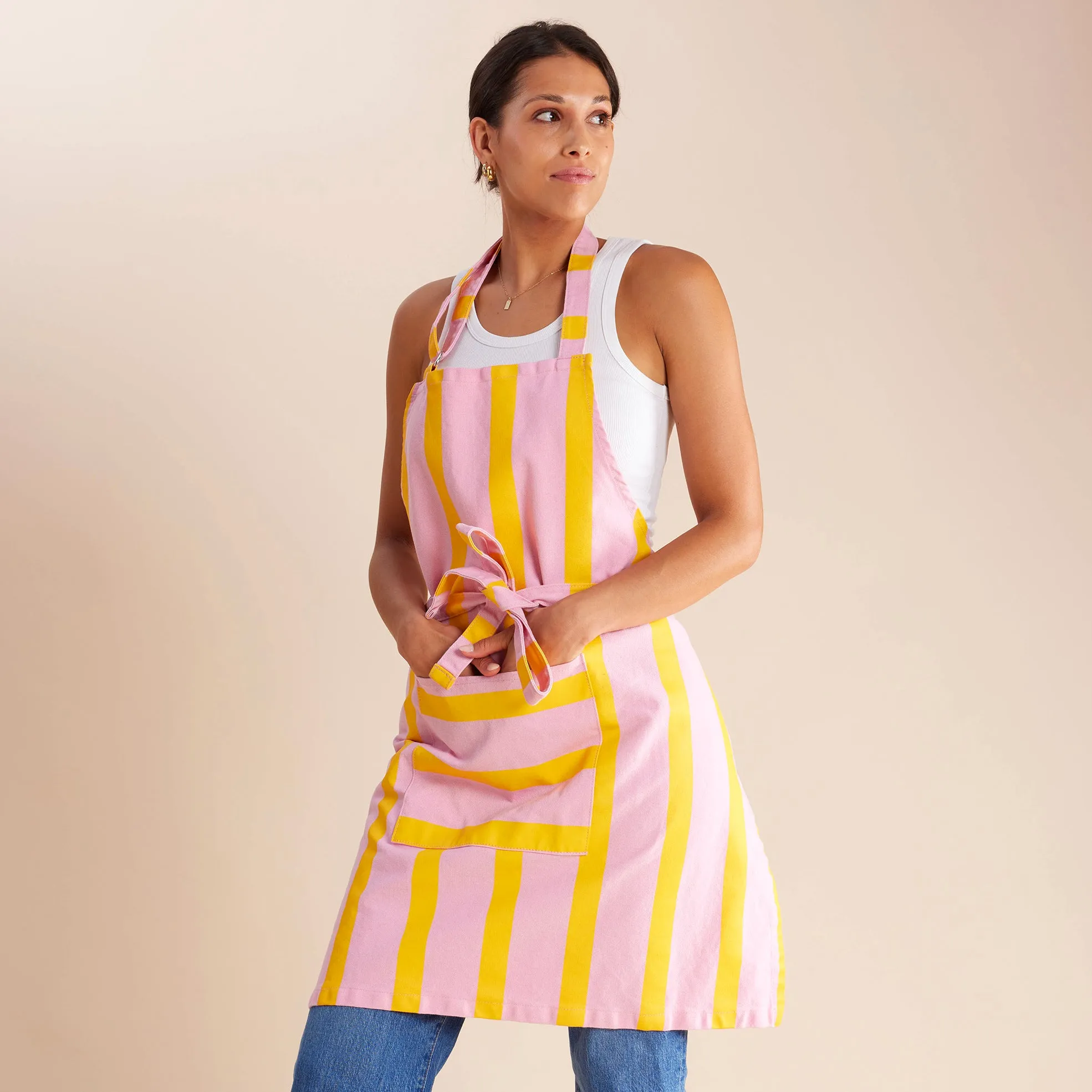 Apron - Pink Lemonade Stripes