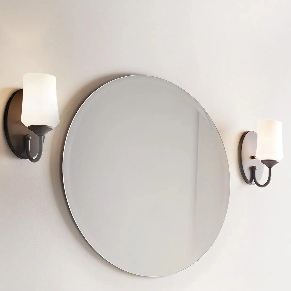 Aubrey 11" 1-Light LED Wall Sconce With Satin Etched Cased Opal Glass, Brushed Nickel Finish