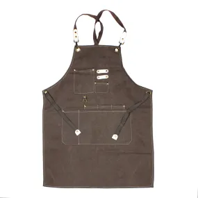 BarConic® Dark Grey Canvas Apron With Adjustable Straps