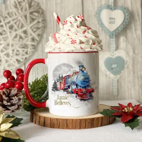 Believe Train Christmas Mug