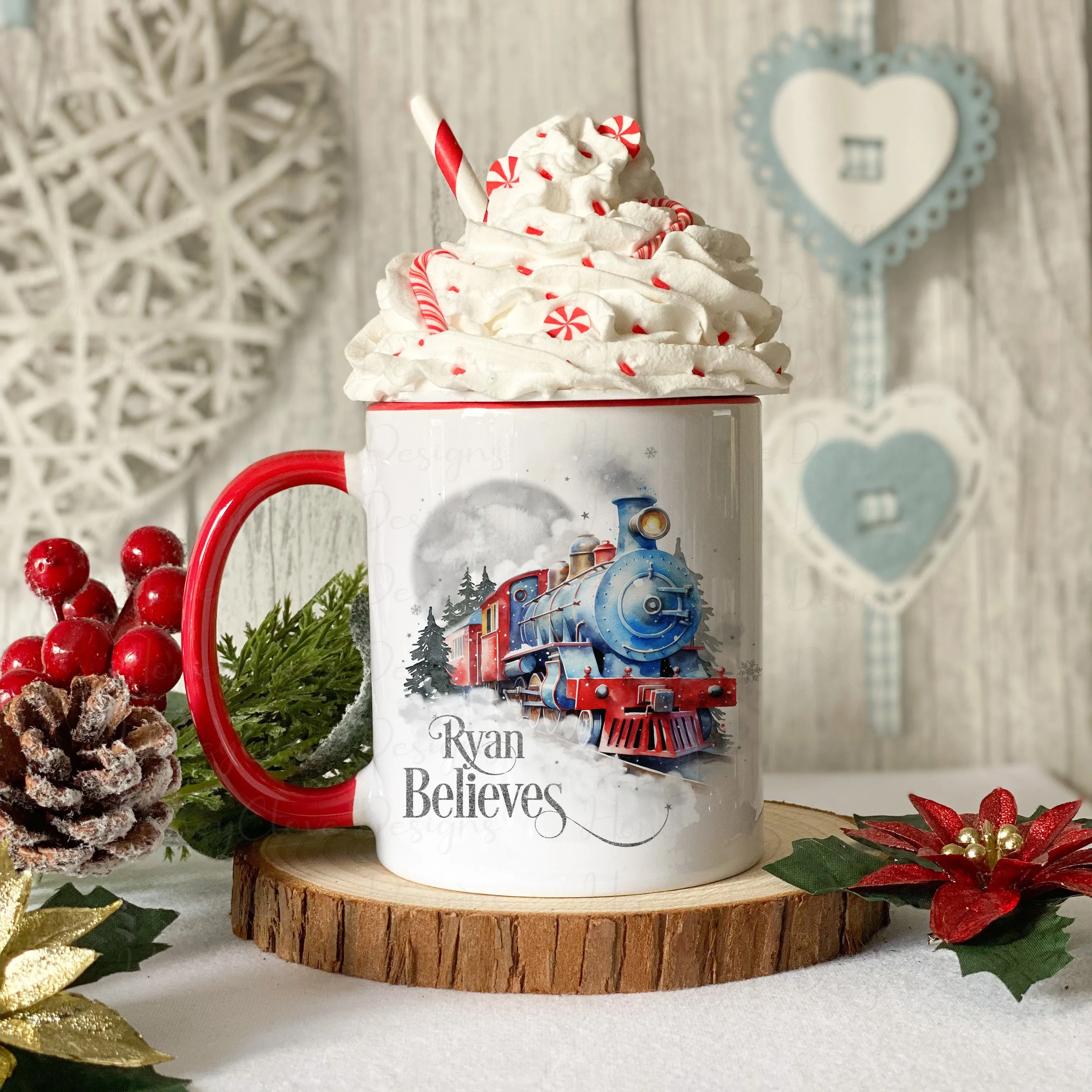 Believe Train Christmas Mug