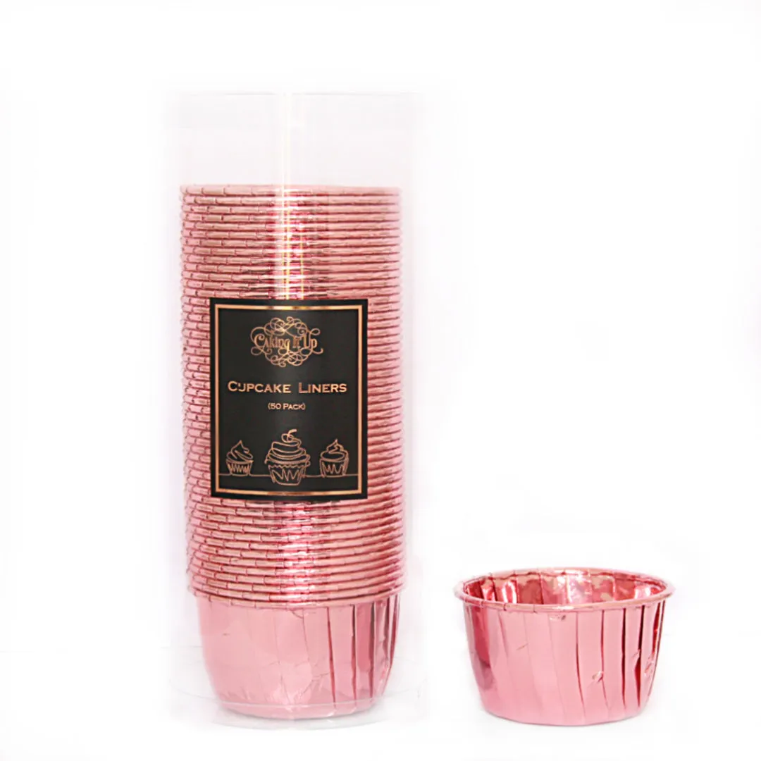 Bespoke METALLIC PINK Cupcake Liners (50pk)