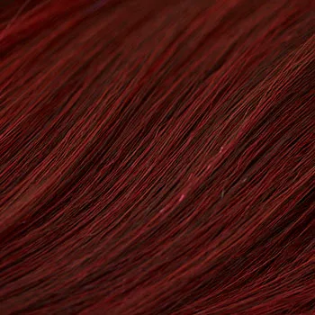 Black and red half wig hairpiece (3/4 wig), loose curls: Monica