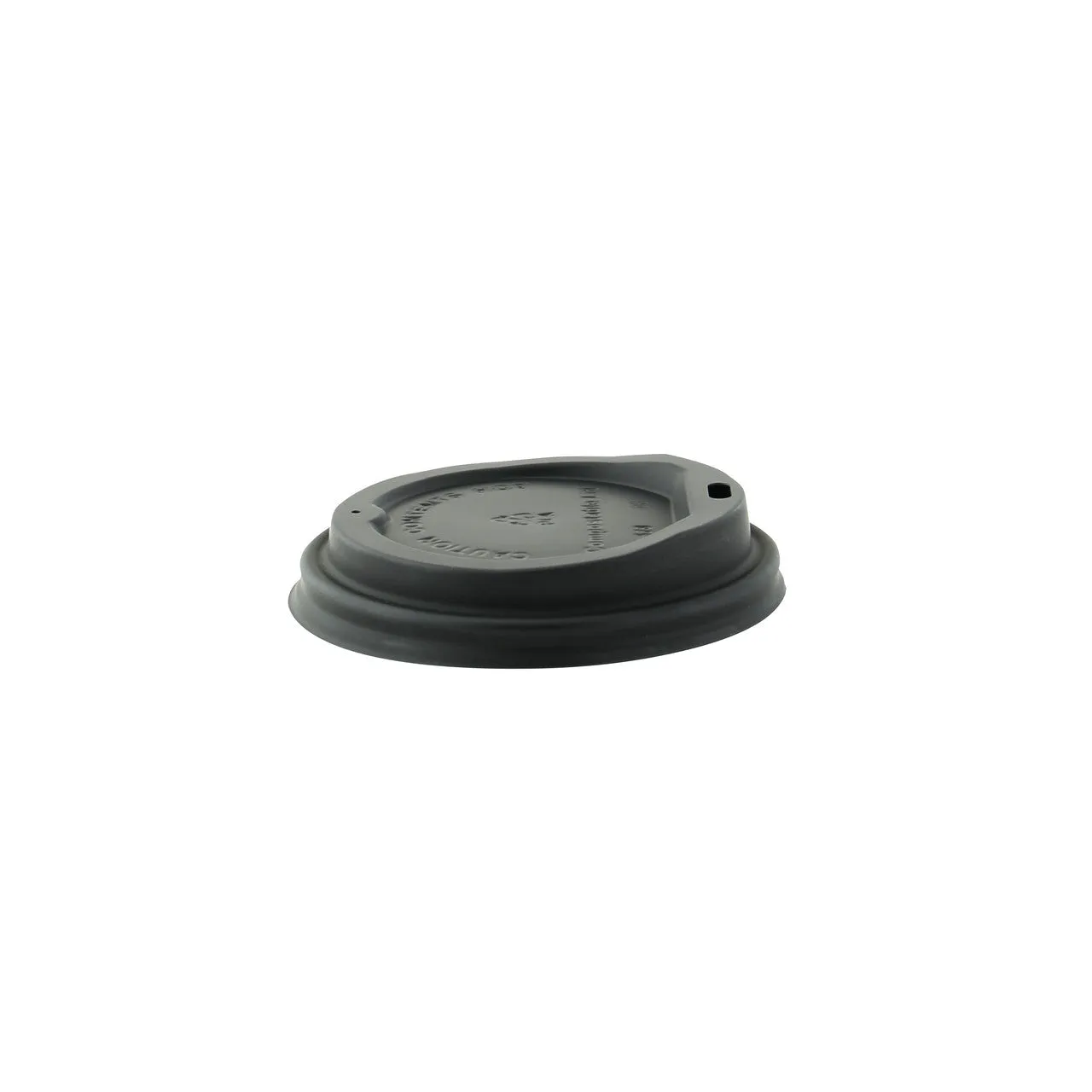 Black Compostable Coffee Lid For 10Oz, 12Oz, 16Oz, 20Oz - Dia:3in H:.75in 1000 Pcs/Cs