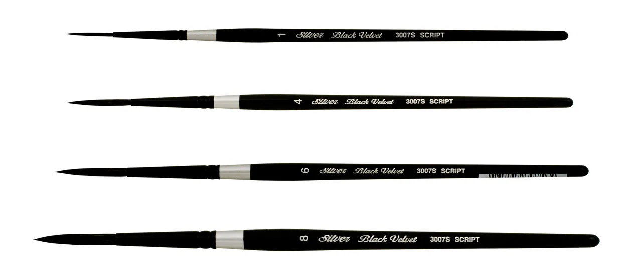 Black Velvet® Script Liner Short Handled Brush - Size 4