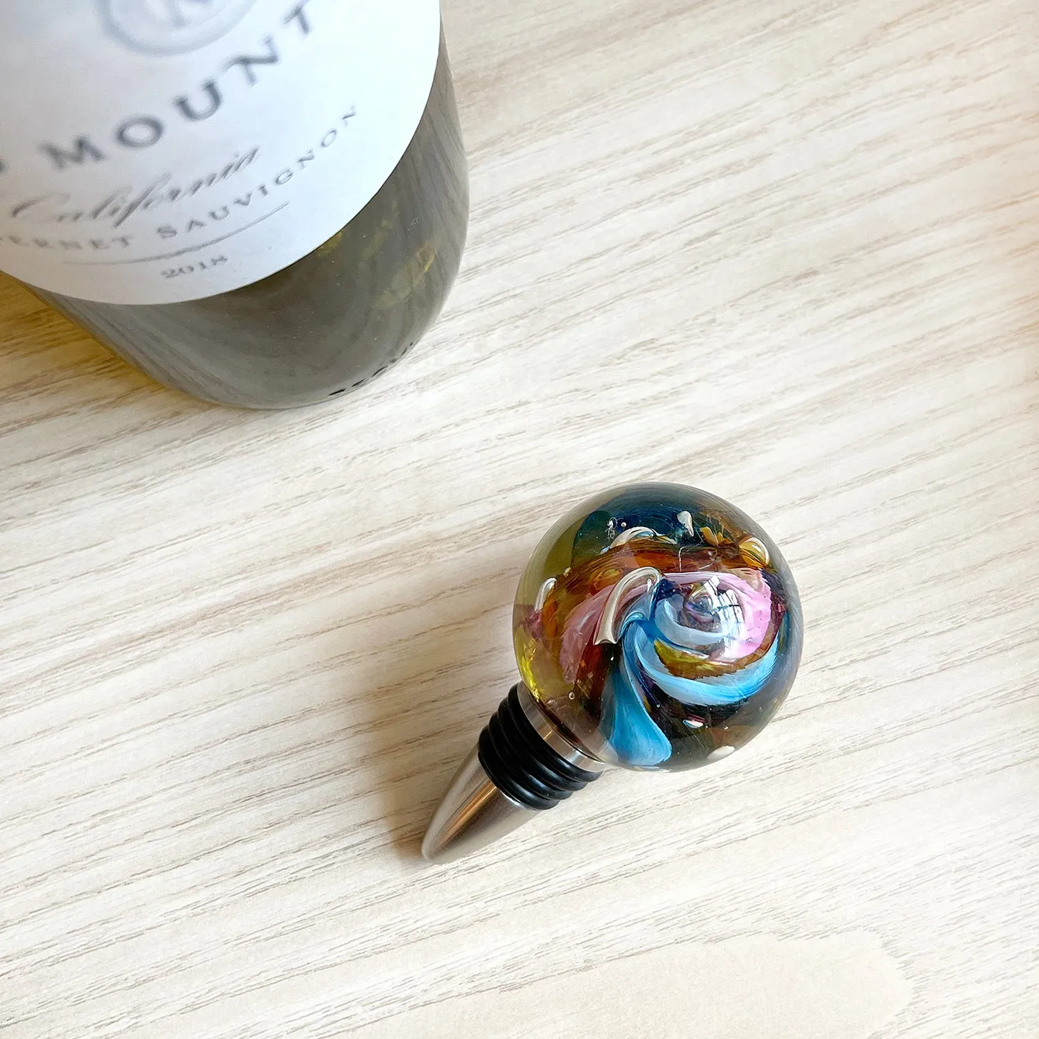 Blown Glass Wine Stopper