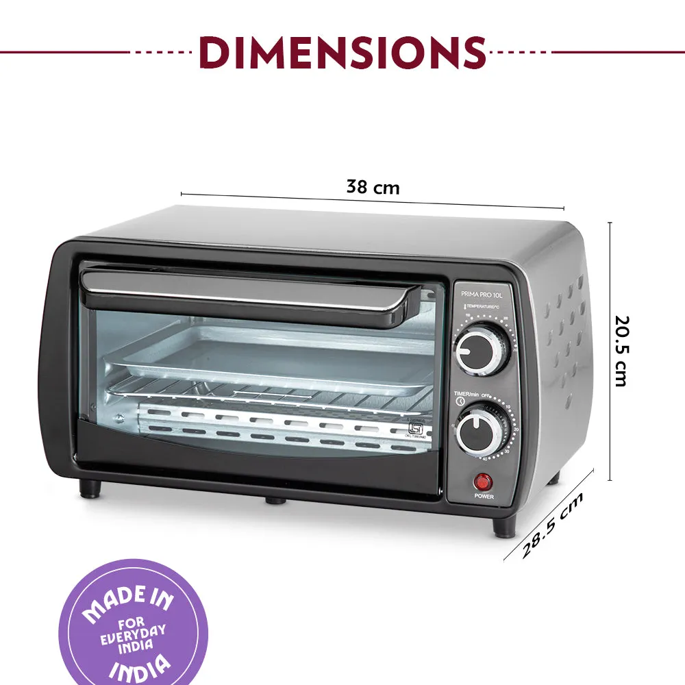 Borosil Prima Pro 10L Oven Toaster Griller (OTG)