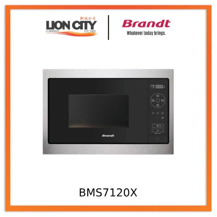 Brandt BMS7120B/X 38CM Built-in Microwave 26L