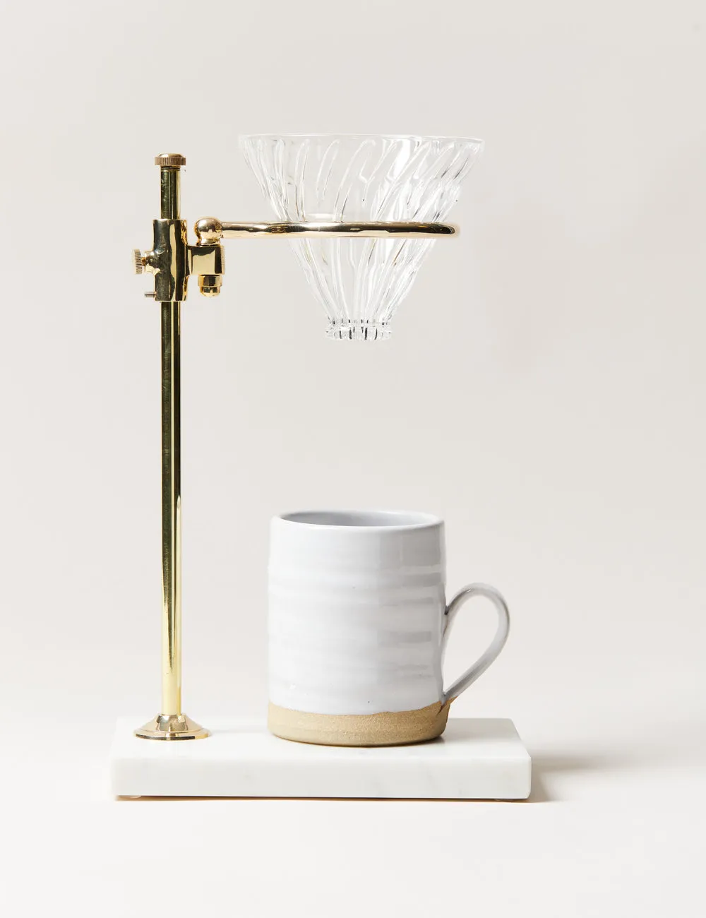 Brass & Marble Pour Over Stand by Farmhouse Pottery