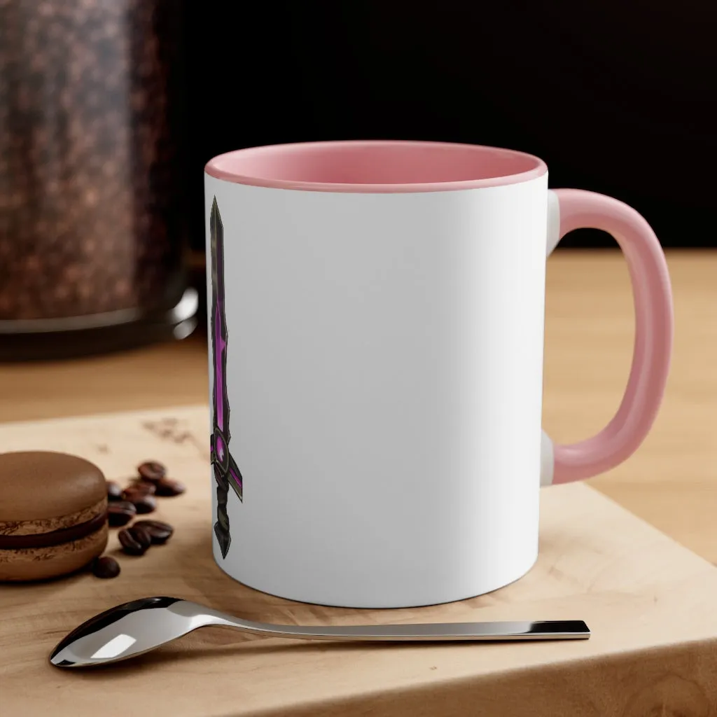 Brown and Purple Sword Accent Coffee Mug, 11oz