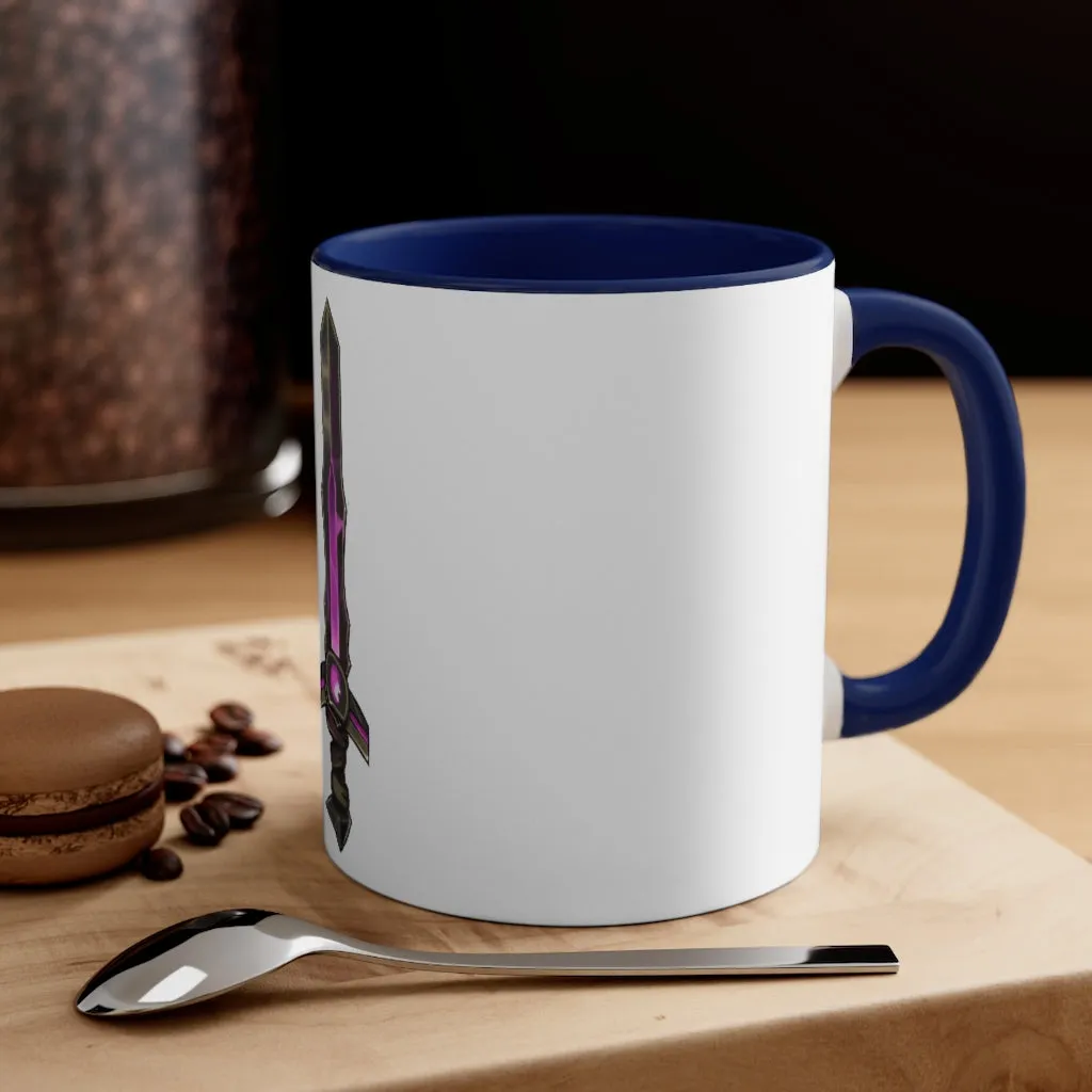 Brown and Purple Sword Accent Coffee Mug, 11oz