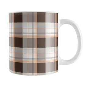 Brown Orange Plaid Mug