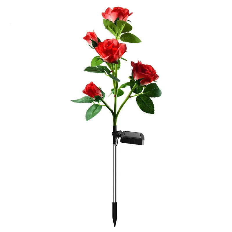 Bulk 27" Outdoor Solar Flower Rose Lights Wholesale