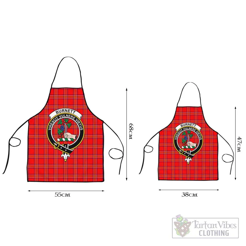 Burnett Modern Tartan Apron with Family Crest