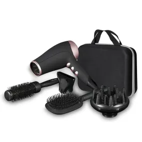 Carmen Noir Hair Dryer Gift Set - Black/Rose Gold