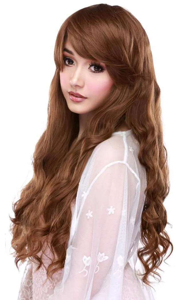 Classic Wavy Dark Brown Mix Wig