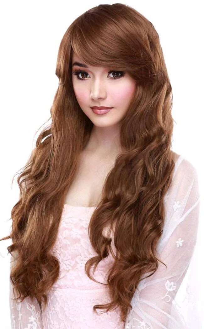 Classic Wavy Dark Brown Mix Wig