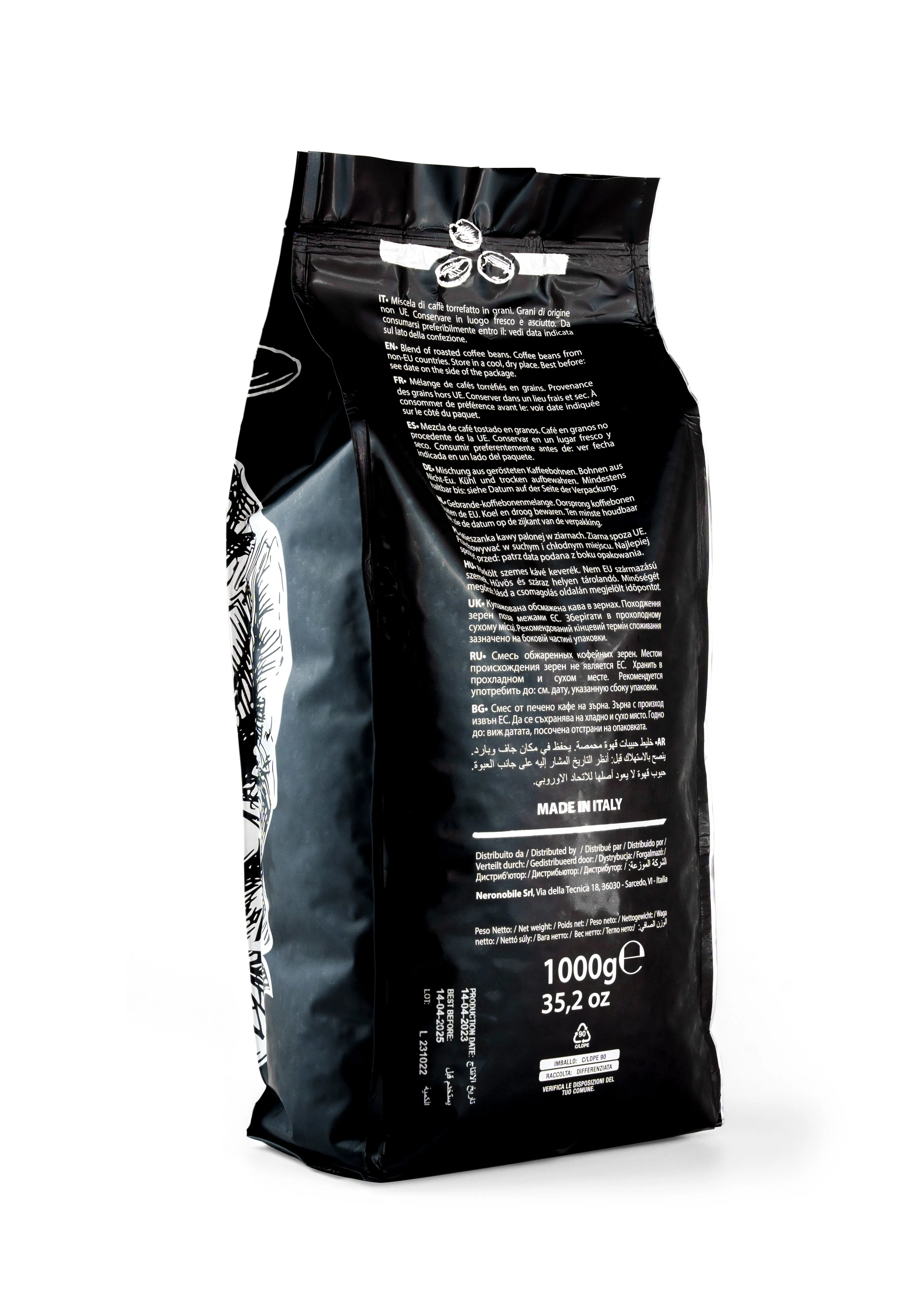 Coffee PL Premium Coffee Beans Blend – 1kg (70% Robusta, 30% Arabica)