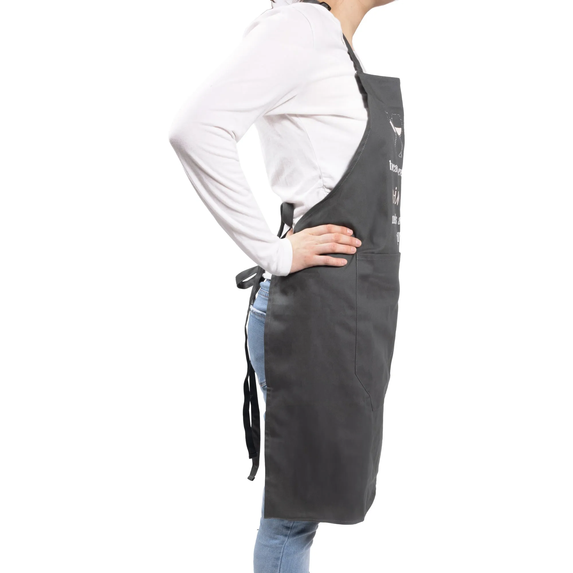 Cook & Wine Lover 100% Cotton Adjustable Apron