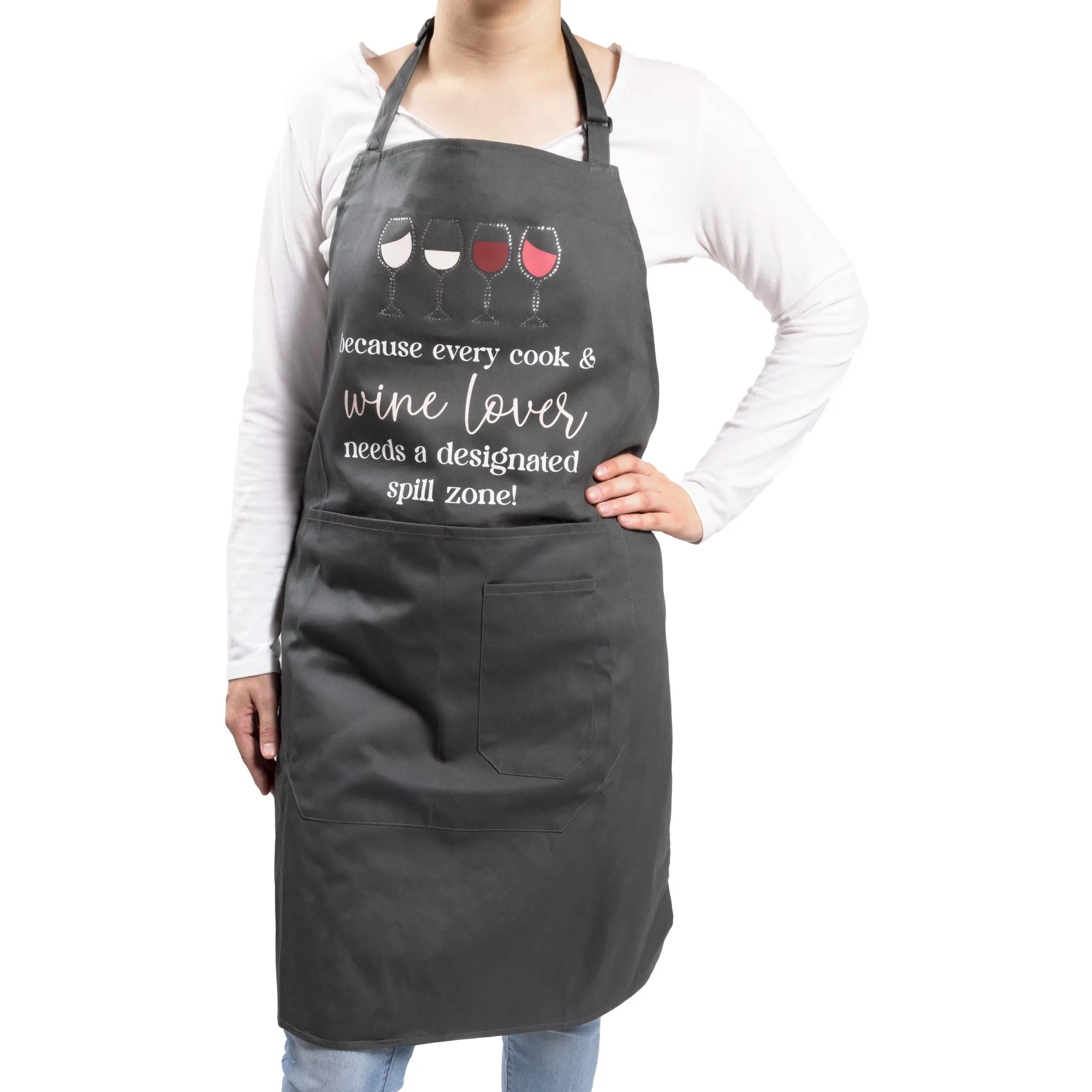 Cook & Wine Lover 100% Cotton Adjustable Apron