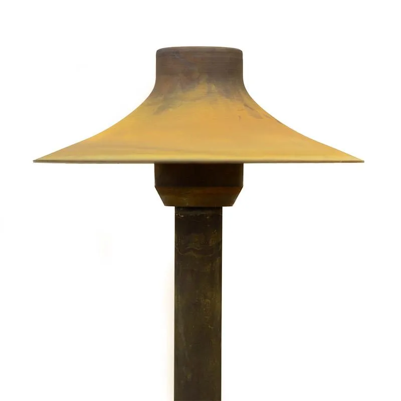 CopperMoon CM.710-15 12V Copper 6" Path Light Top, 15" X 3/4" Copper Stem With Stake