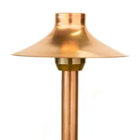 CopperMoon CM.710-15 12V Copper 6" Path Light Top, 15" X 3/4" Copper Stem With Stake