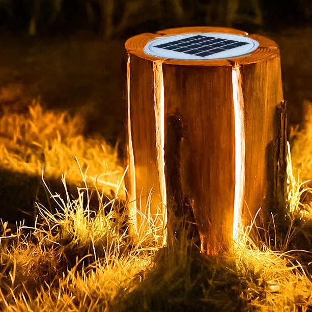 Creative Simulation Stump Resin LED Courtyard Lawn Landscape Light