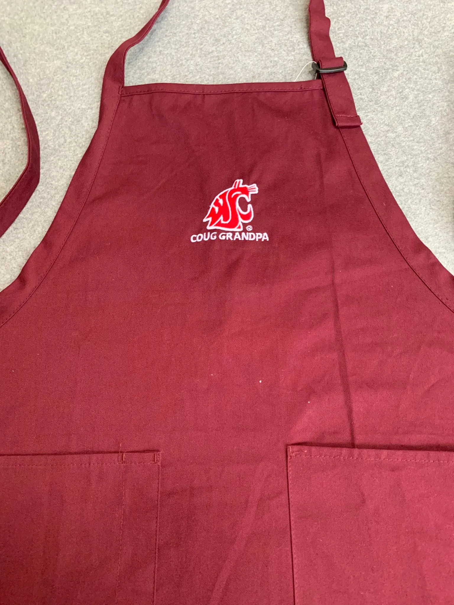 Crimson Grandpa Embroidered Apron