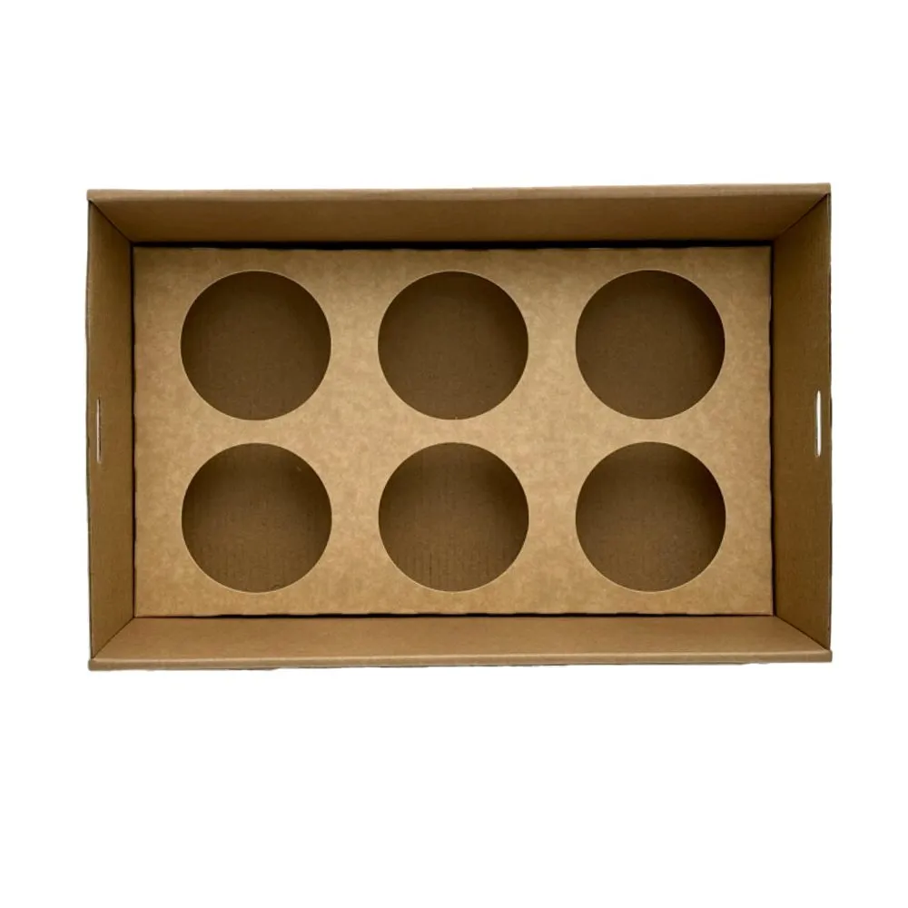 Cupcake Insert To Fit Small Tray - 6 Holes 50pc/PK