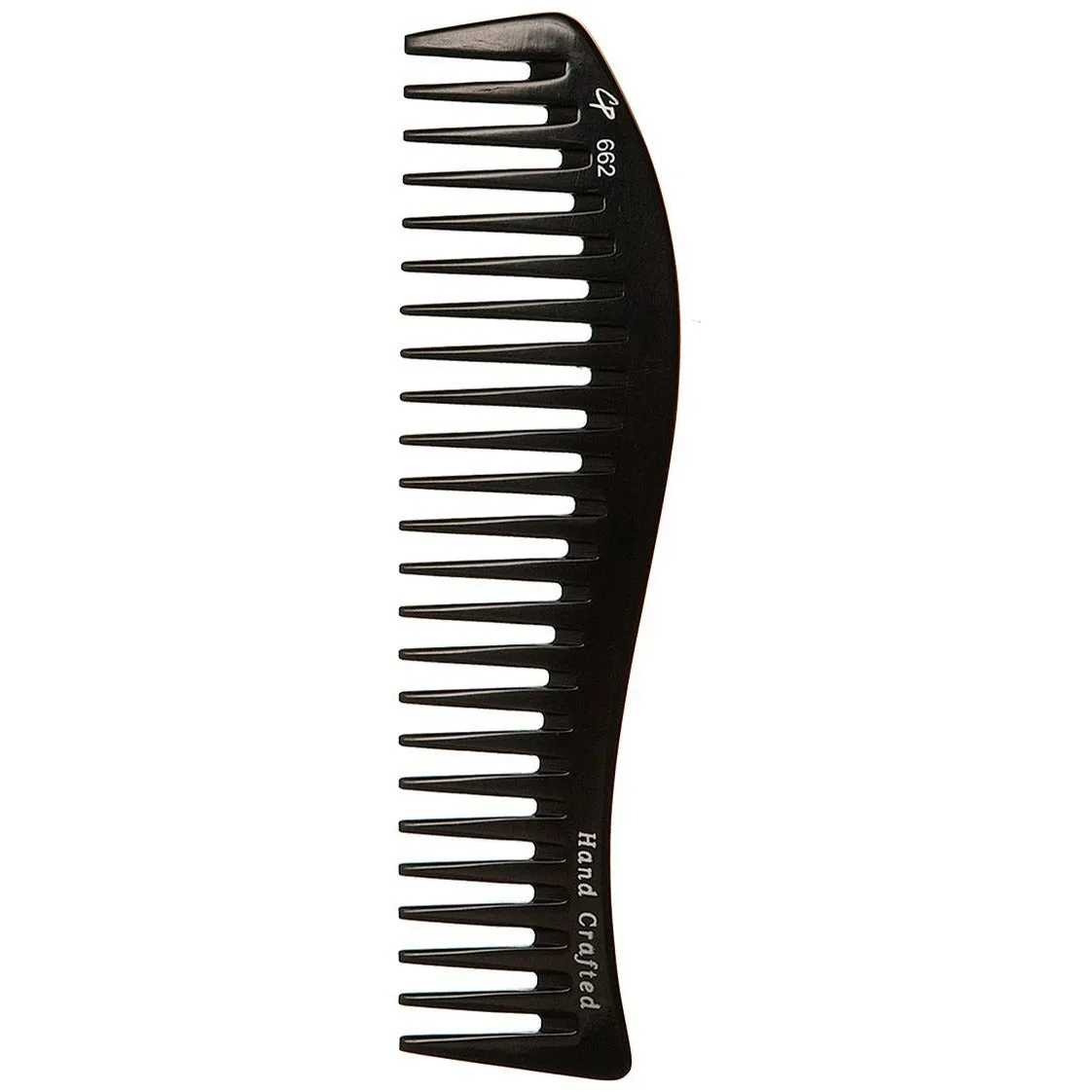 Curved Wide Tooth Hard Rubber Comb (7.5 in)