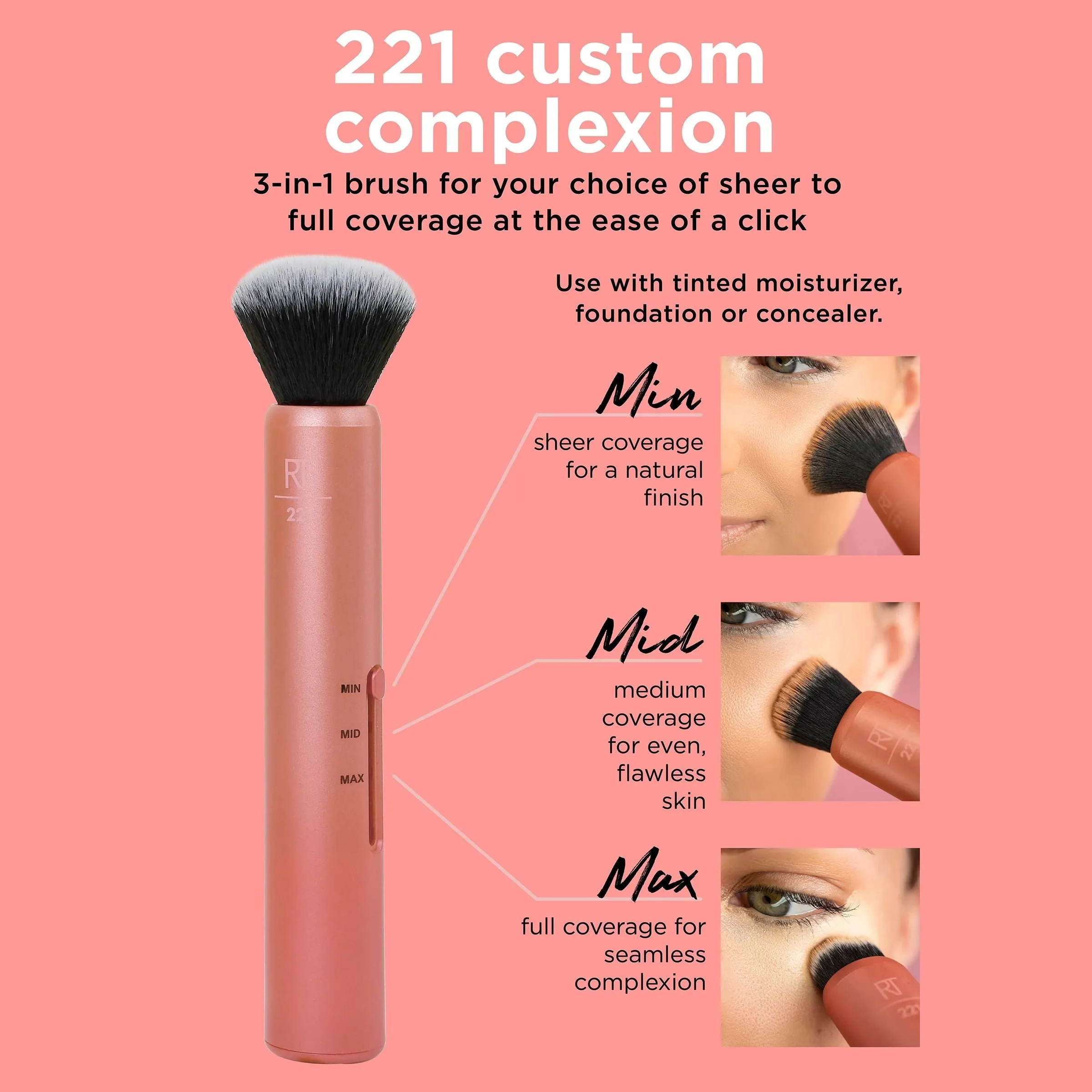 Custom Complexion Foundation 3-in-1 Makeup Brush