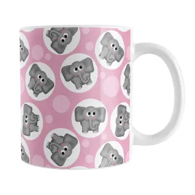 Cute Pink Elephant Pattern Mug