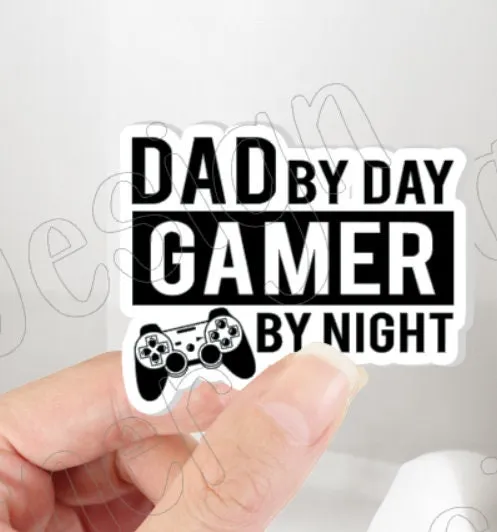 Dad by Day Gamer by Night Mug and Sticker Set, Daddy Mug and Matching Sticker Combo, Dad Mug, Father Mug with Sticker, Gift Set