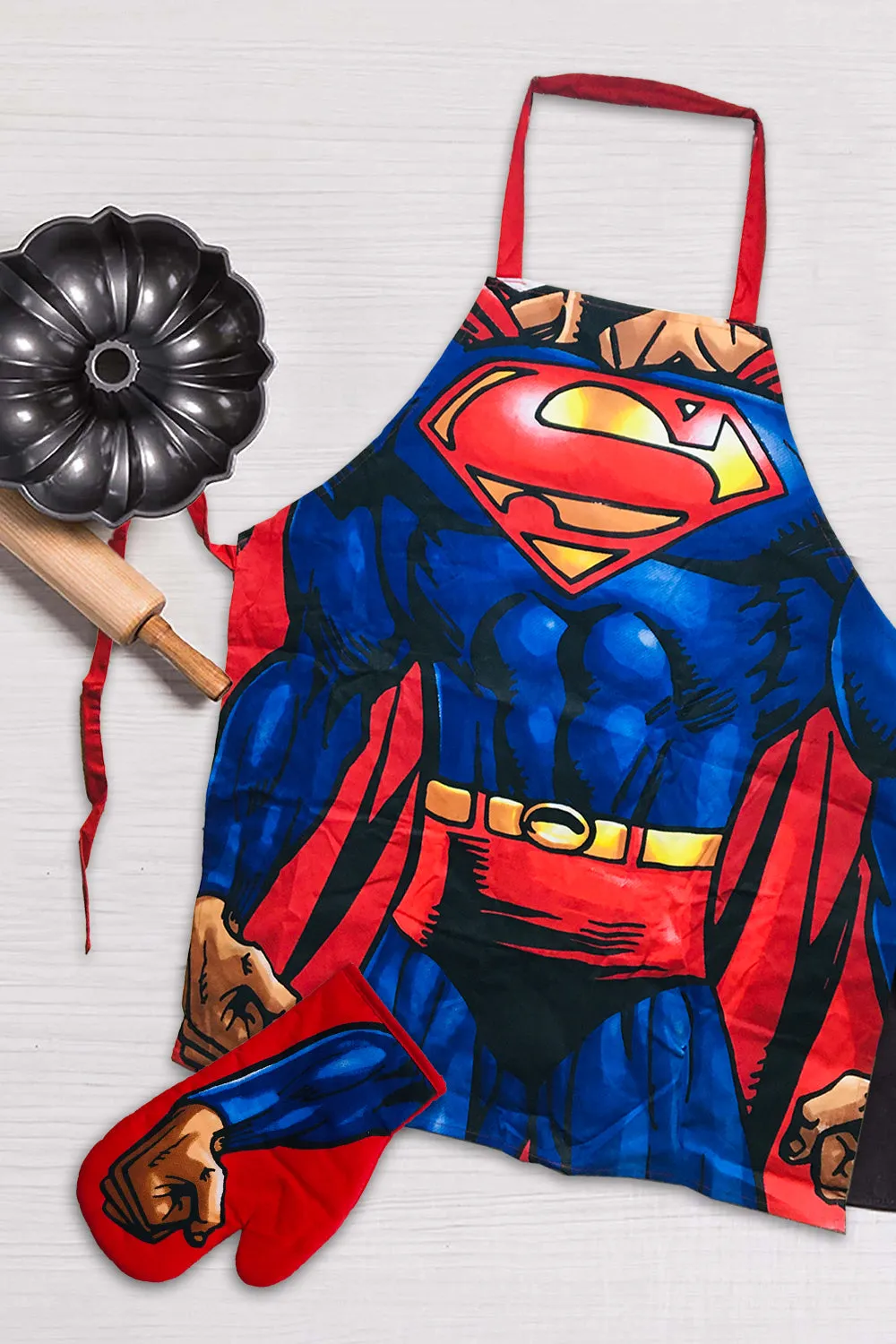 DC Superman Torso Apron and Oven Glove Set