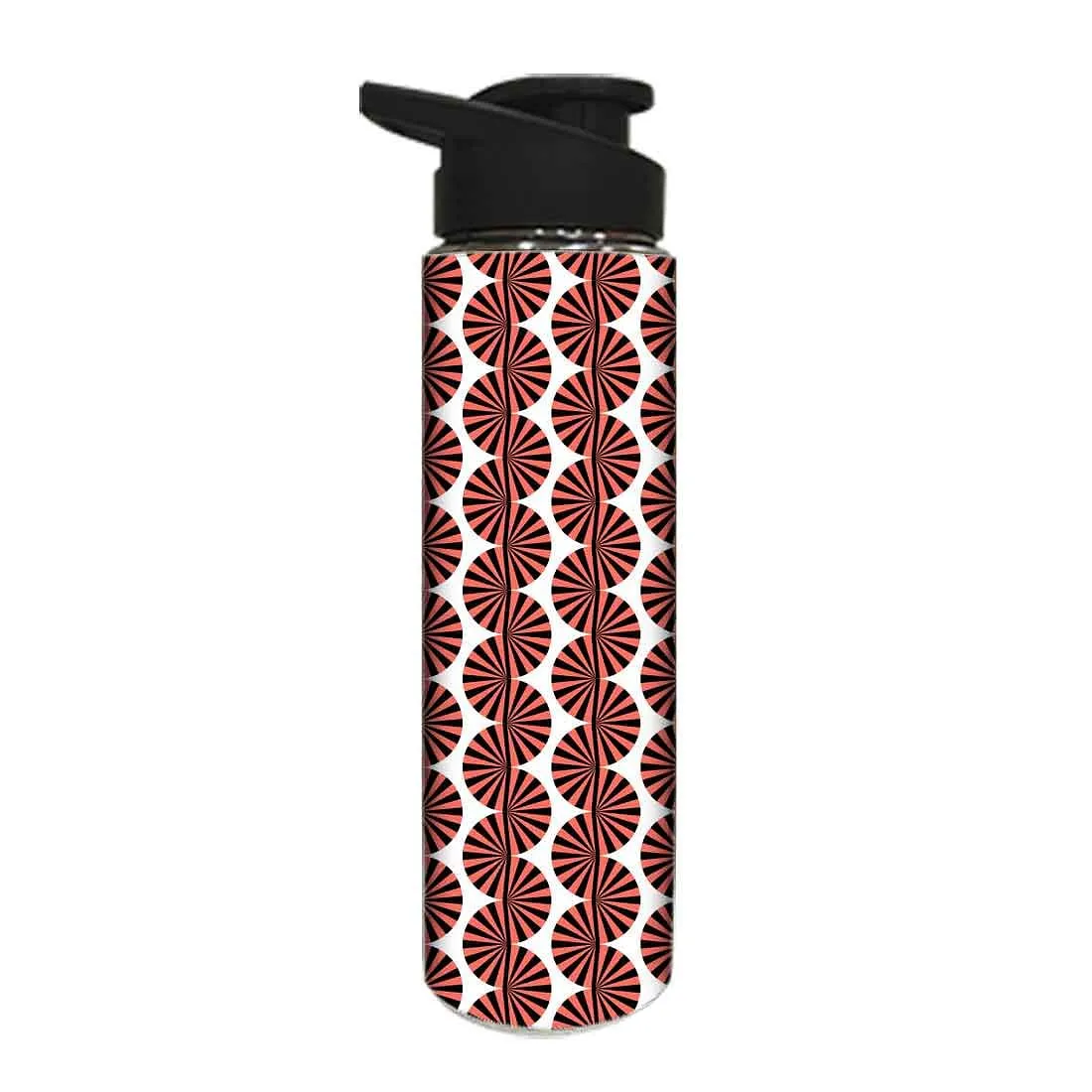 Designer Stainless Steel Water Bottle -  Brown Retro Art