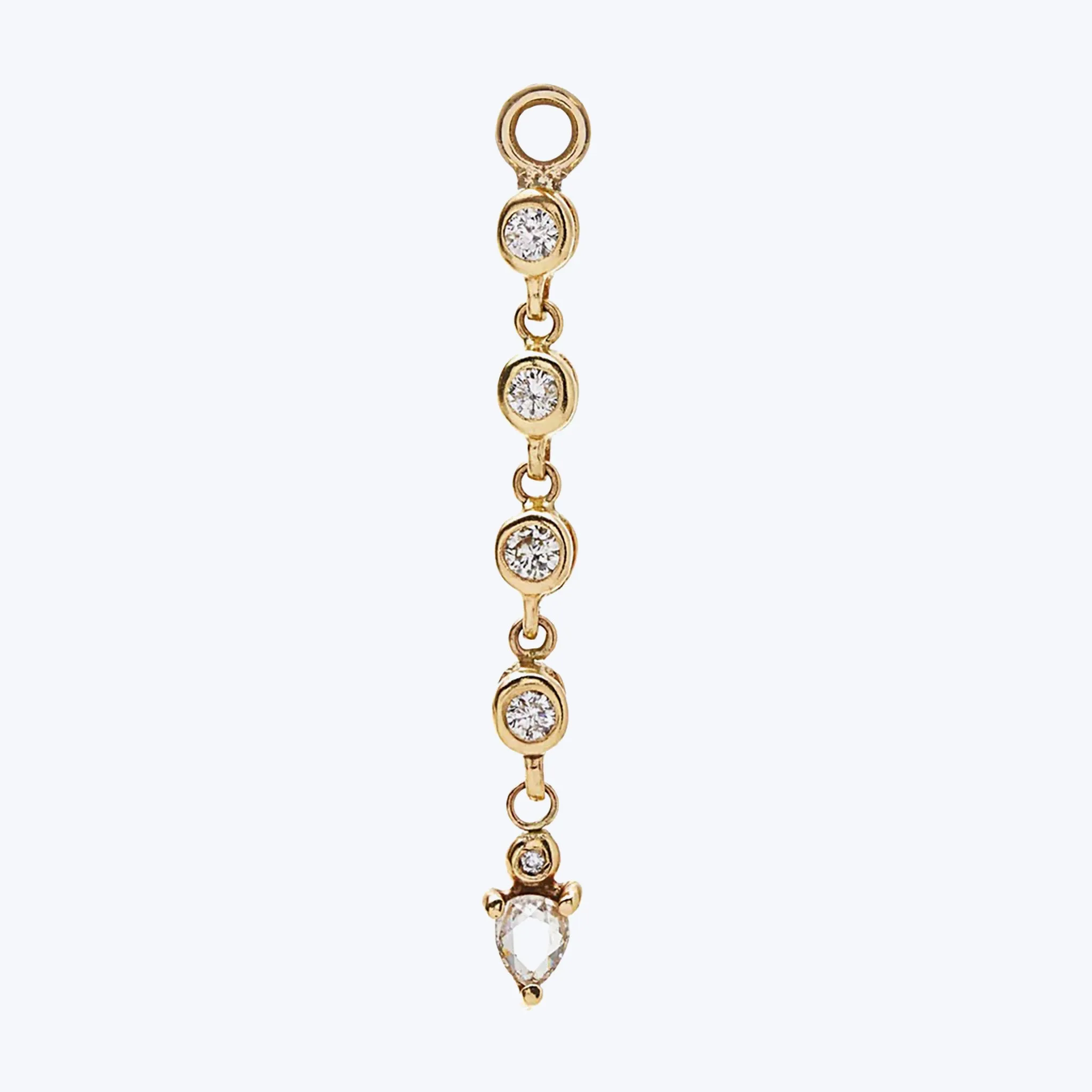 Diamond Bezel Chain Charm