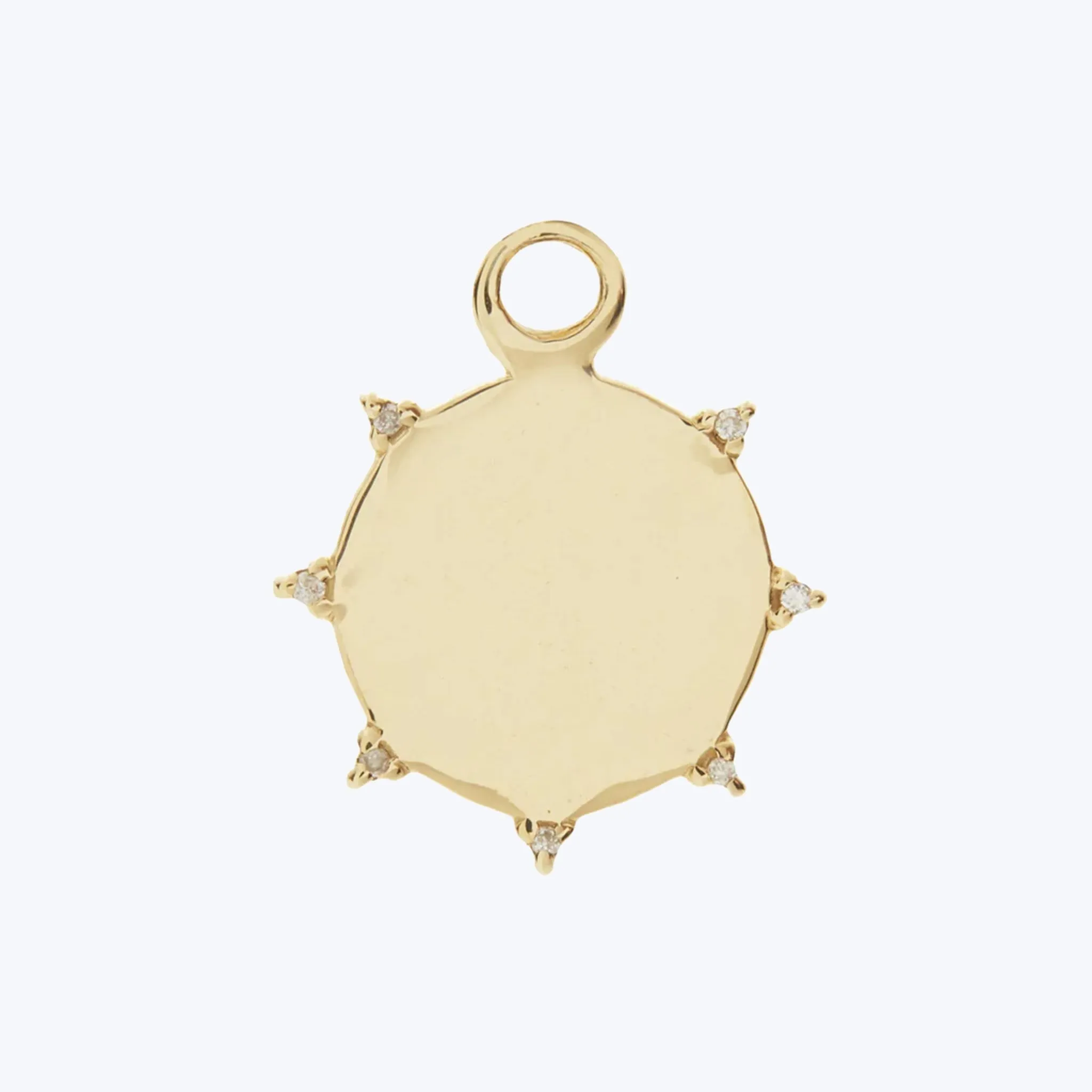 Diamond Sunbeam Medallion Charm