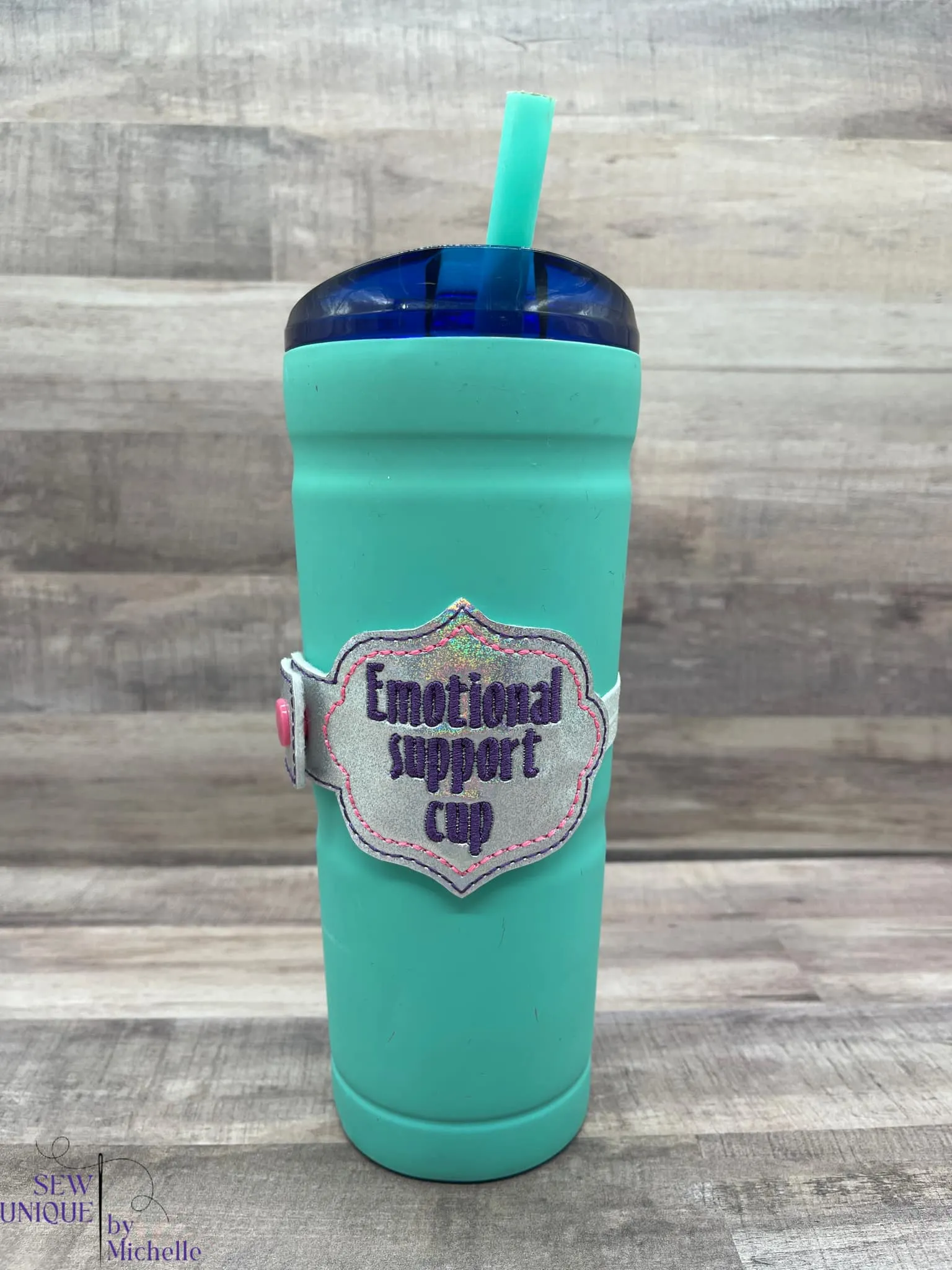 Emotional Support Cup Bottle Band machine embroidery design DIGITAL DOWNLOAD