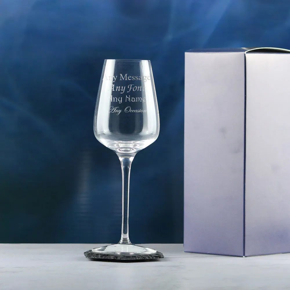 Engraved Crystal Wine Glass, Sublym Small 250ml Glass, Gift Boxed