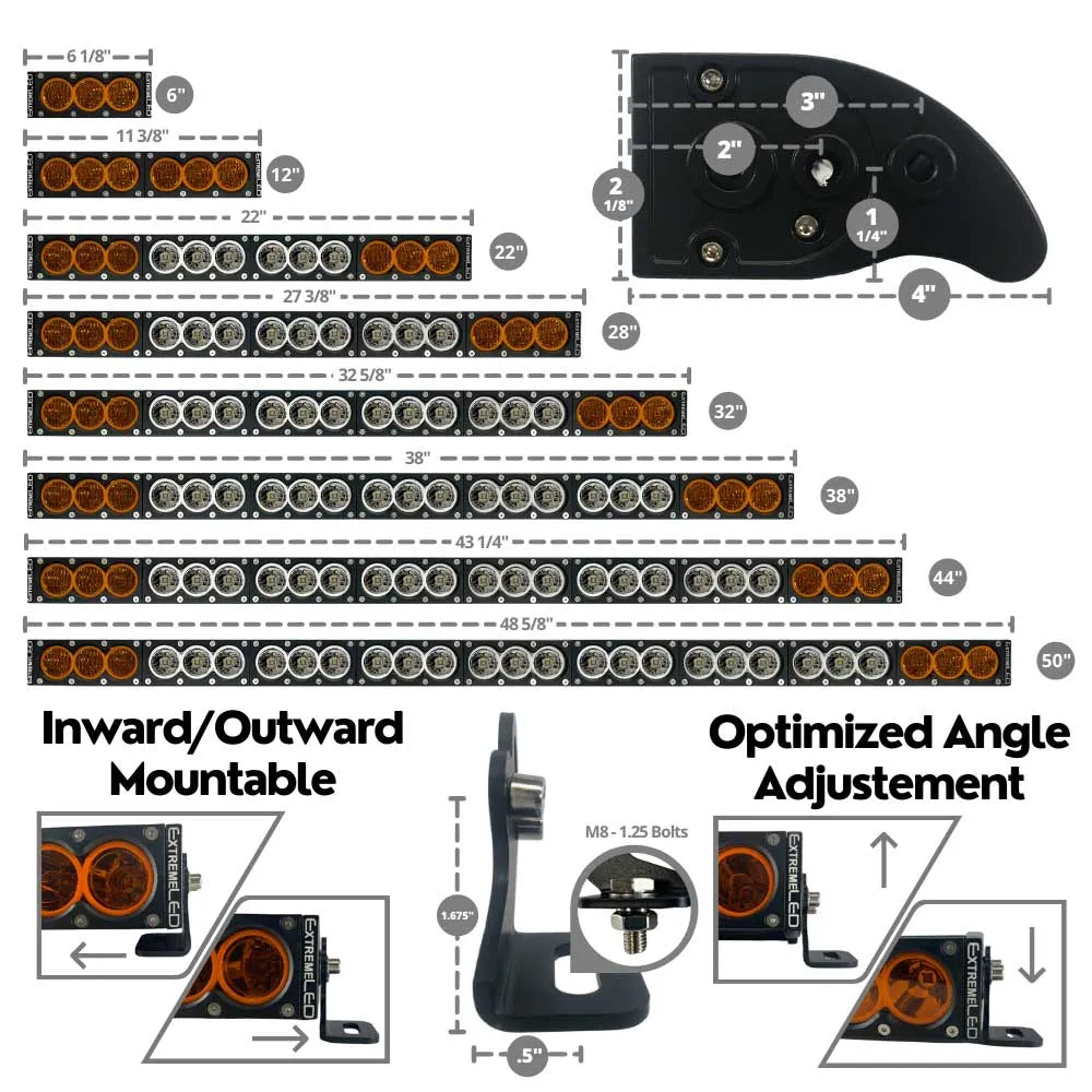 Extreme LED - 12" X6 Amber 60W Flood Beam LED Light Bar