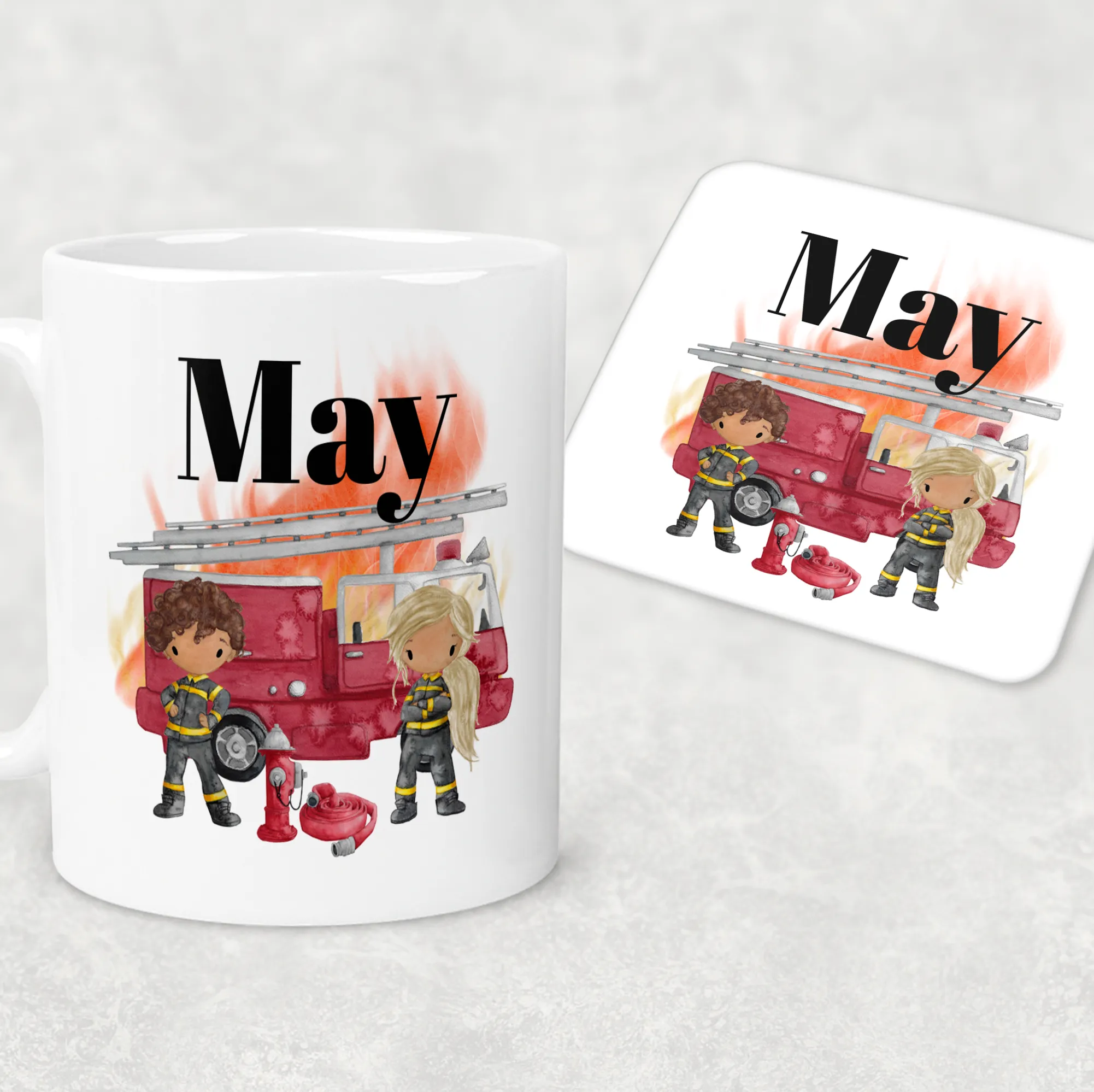 Firefighter Mug & Coaster