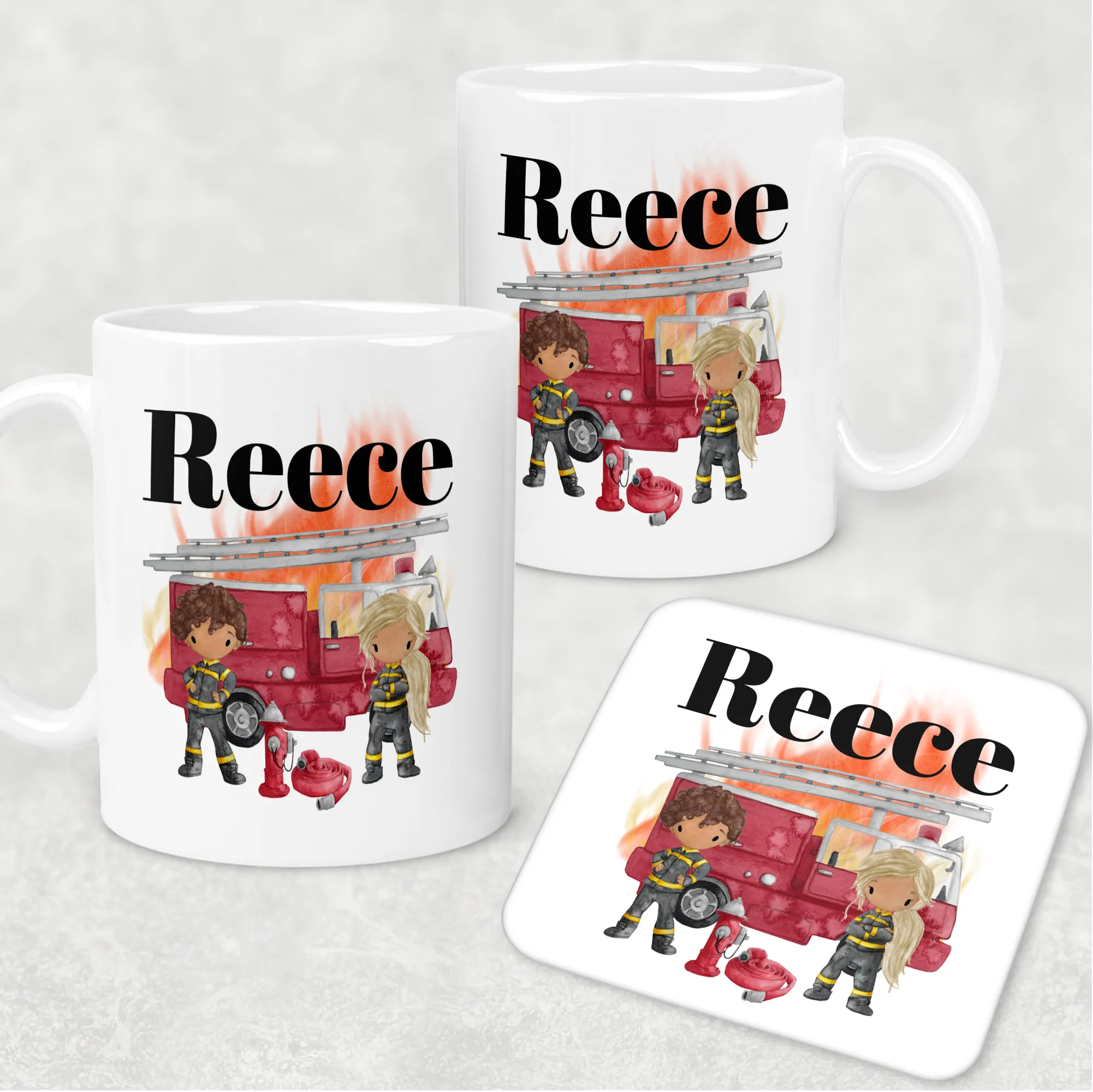 Firefighter Mug & Coaster