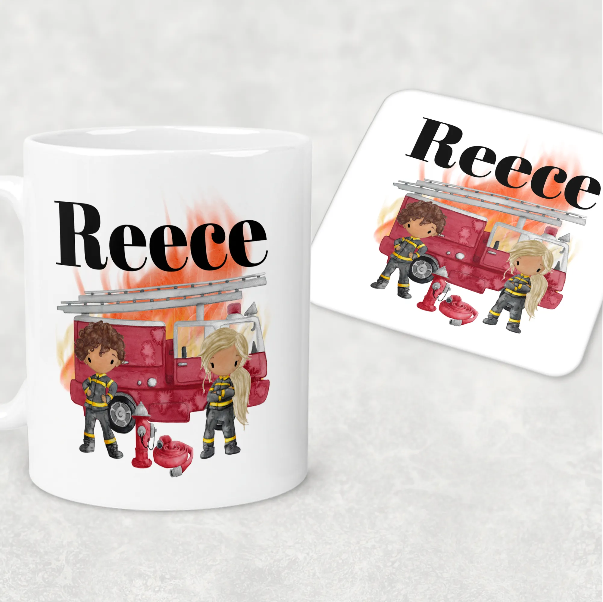 Firefighter Mug & Coaster