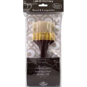 Firm White Bristle Brush Set 3pc