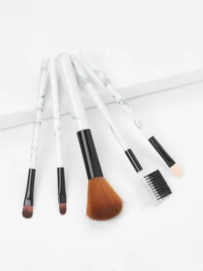 Floral Handle Makeup Brush 5pcs