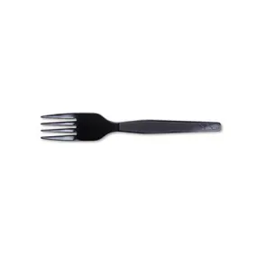 FORK/ Heavyweight Polystyrene, Black, 1000/cs-Food Service