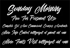 Free Sunday Morning Font