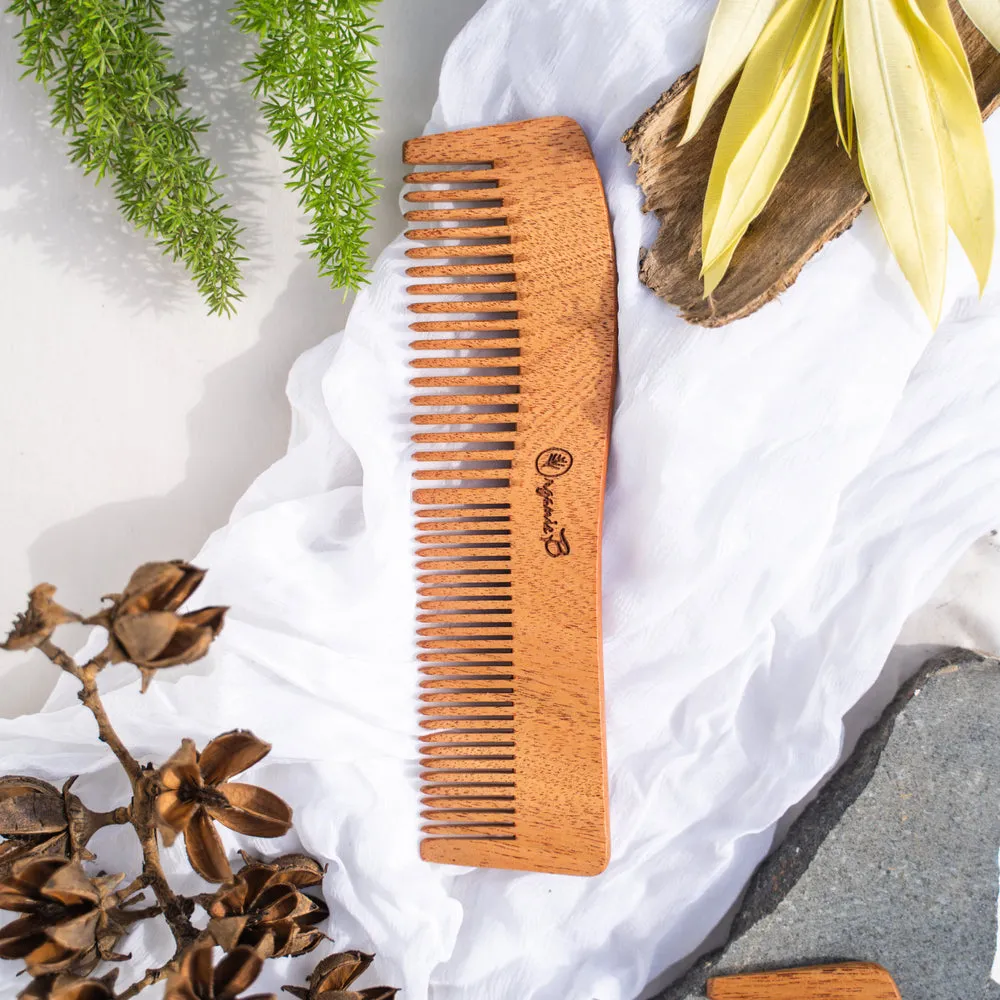 Full Neem Comb Wave Shape for Detangling and Shampoo