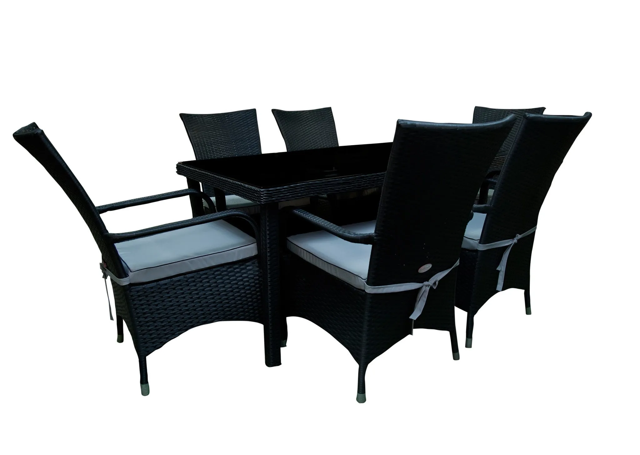 Furn Im Hub Steel Pre-Rattan Dinning Set 6 1